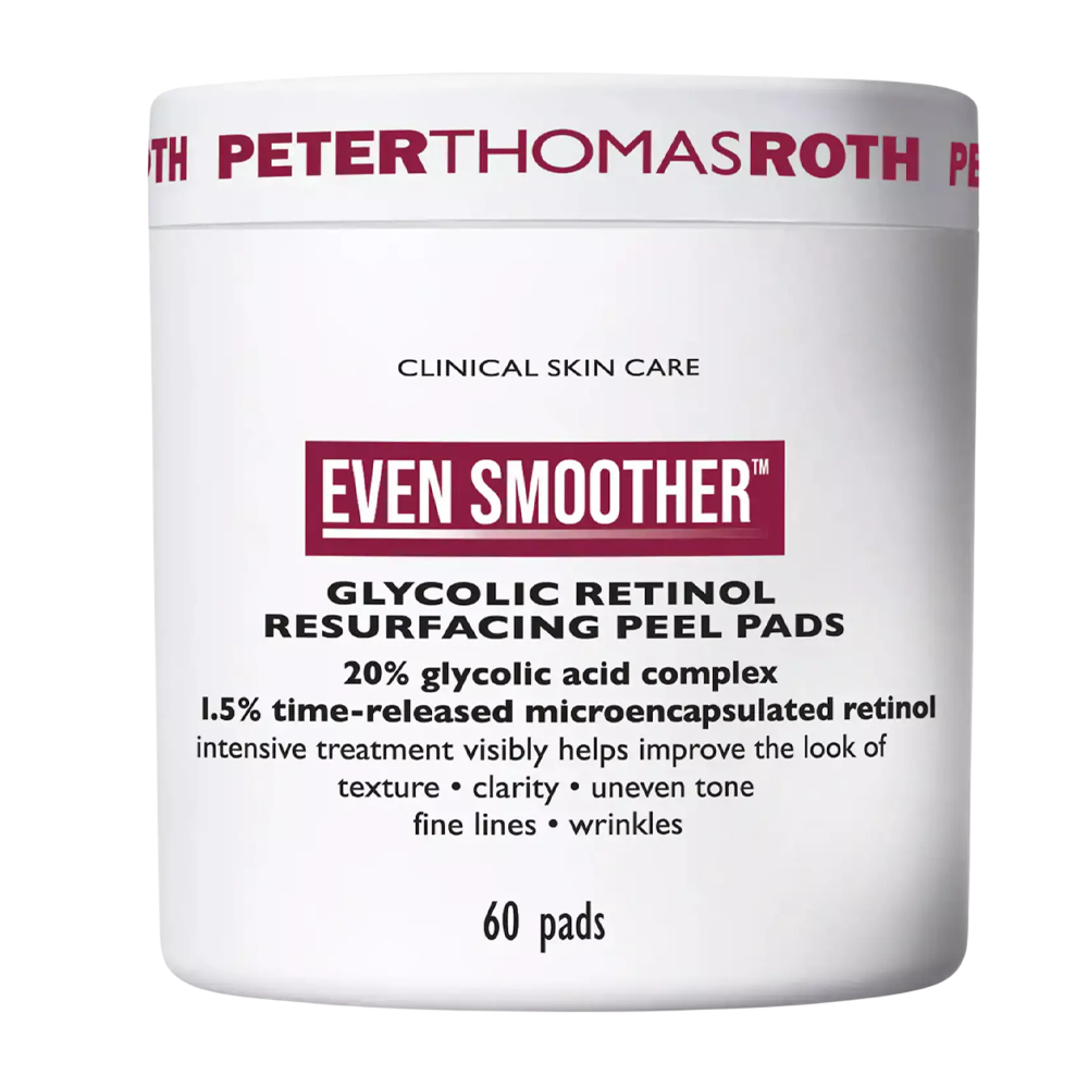 Peter Thomas Roth Even Smoother™ Glycolic Retinol Resurfacing Peel Pads - Відновлюючі диски для обличчя з ретинолом та гліколевою кислотою Peter Thomas Roth Even Smoother™ Glycolic Retinol Resurfacing Peel Pads - Відновлюючі диски для обличчя з ретинолом та гліколевою кислотою